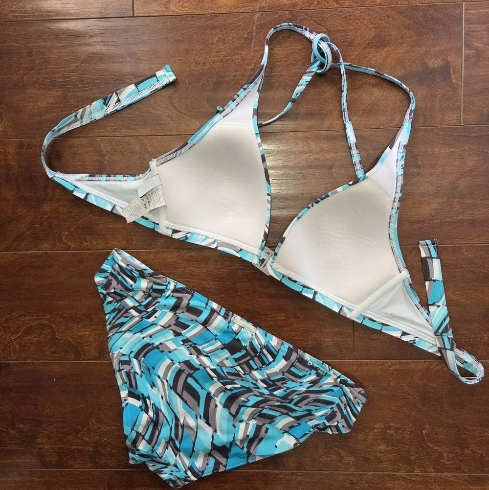 Calvin Klein Swimwear Two-piece Geometric Print Bikini Swimsuit Set Size Medium - Picture 3 of 10